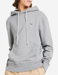 Sweat à capuche avec écusson - Grey Melange