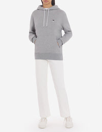 Sweat à capuche avec écusson - Grey Melange
