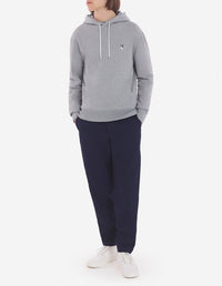 Sweat à capuche avec écusson - Grey Melange