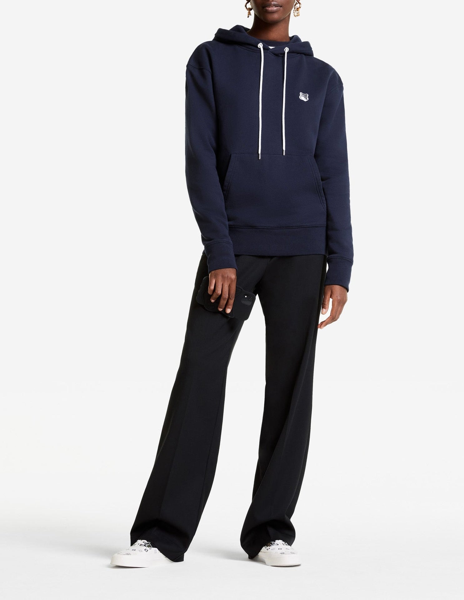 Sweat à capuche avec écusson - Navy