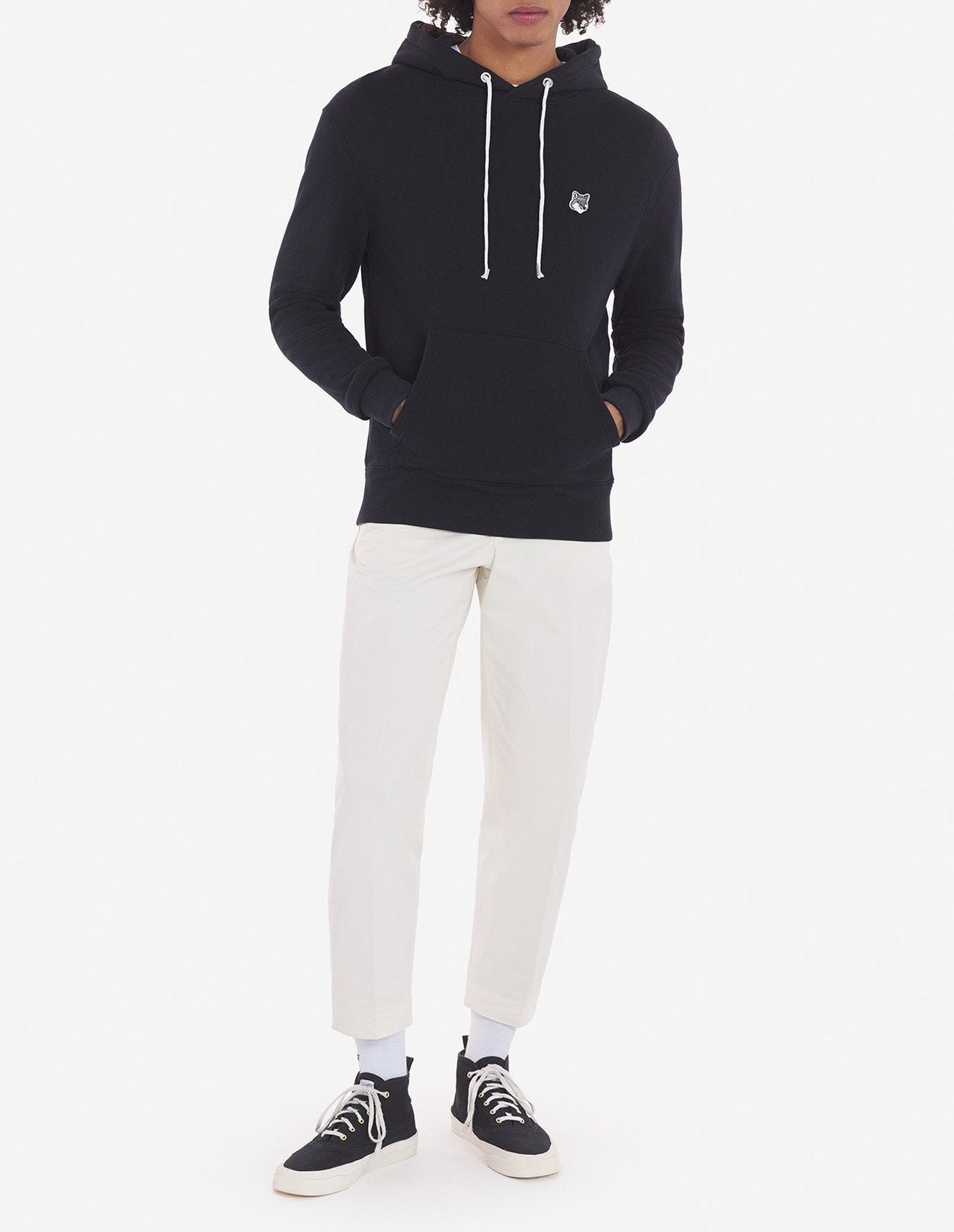 Sweat à capuche avec écusson - Black