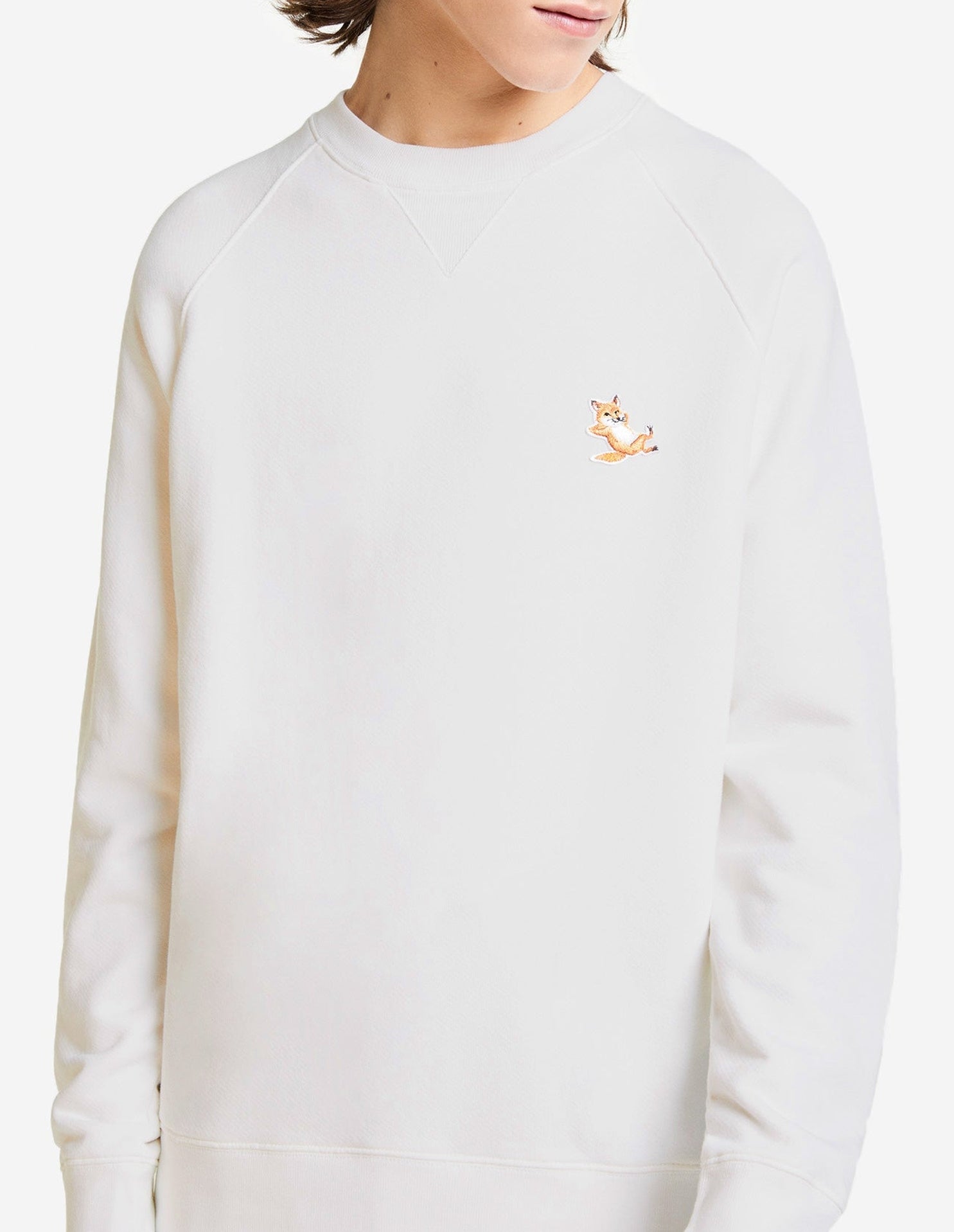 Sweatshirt Fox avec écusson - Ecru