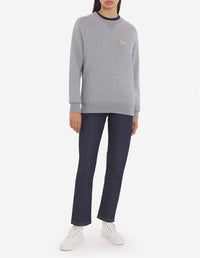 Sweatshirt Fox avec écusson - Grey Melange