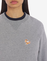 Sweatshirt Fox avec écusson - Grey Melange