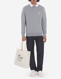 Sweatshirt Fox avec écusson - Grey Melange
