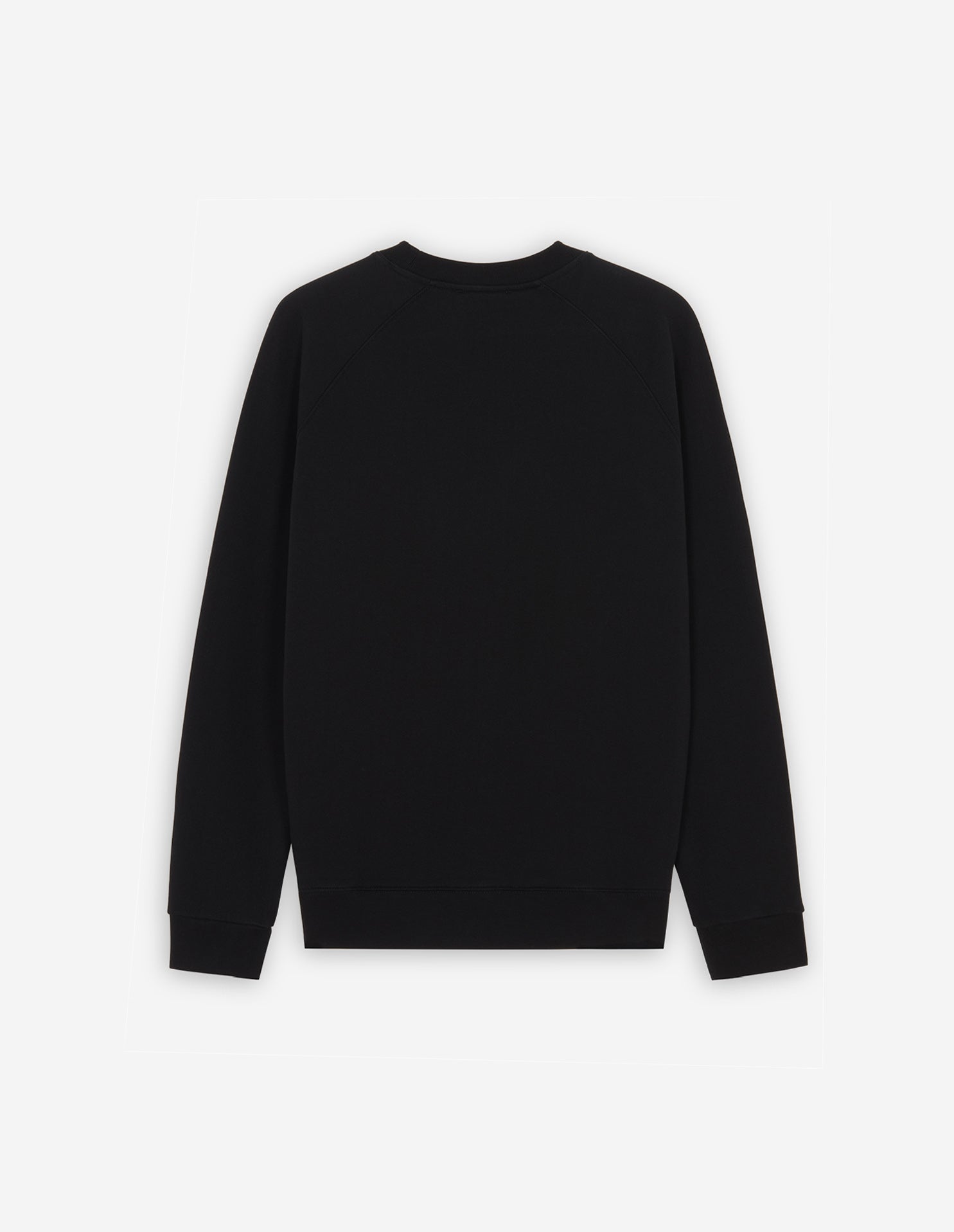 Sweatshirt à manches longues avec double avec écusson - Black