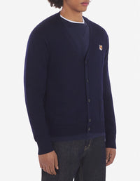 Cardigan à col V en laine - Navy