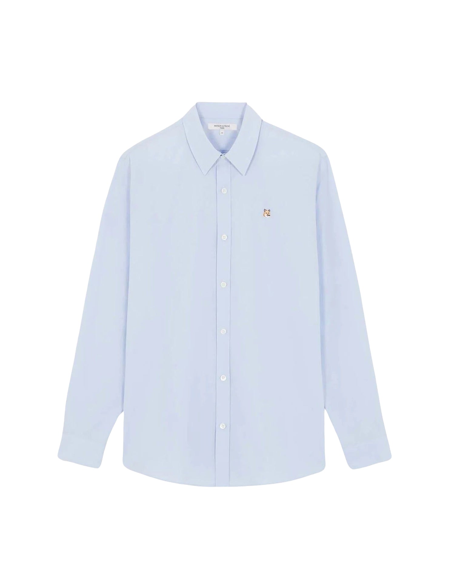 Straight shirt with embroidery - Light Blue