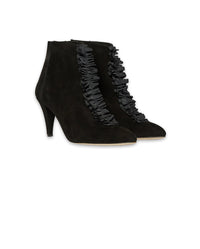 Boots Gwen en cuir - Noir