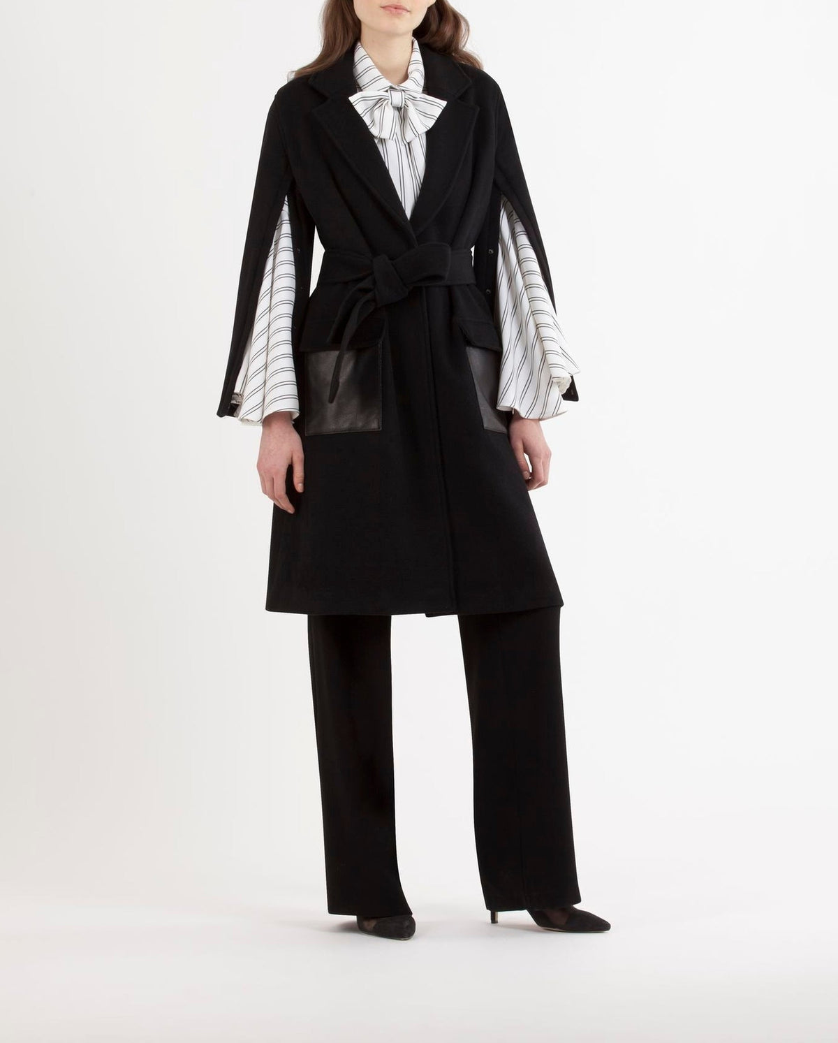 Manteau Elissa en laine - Black