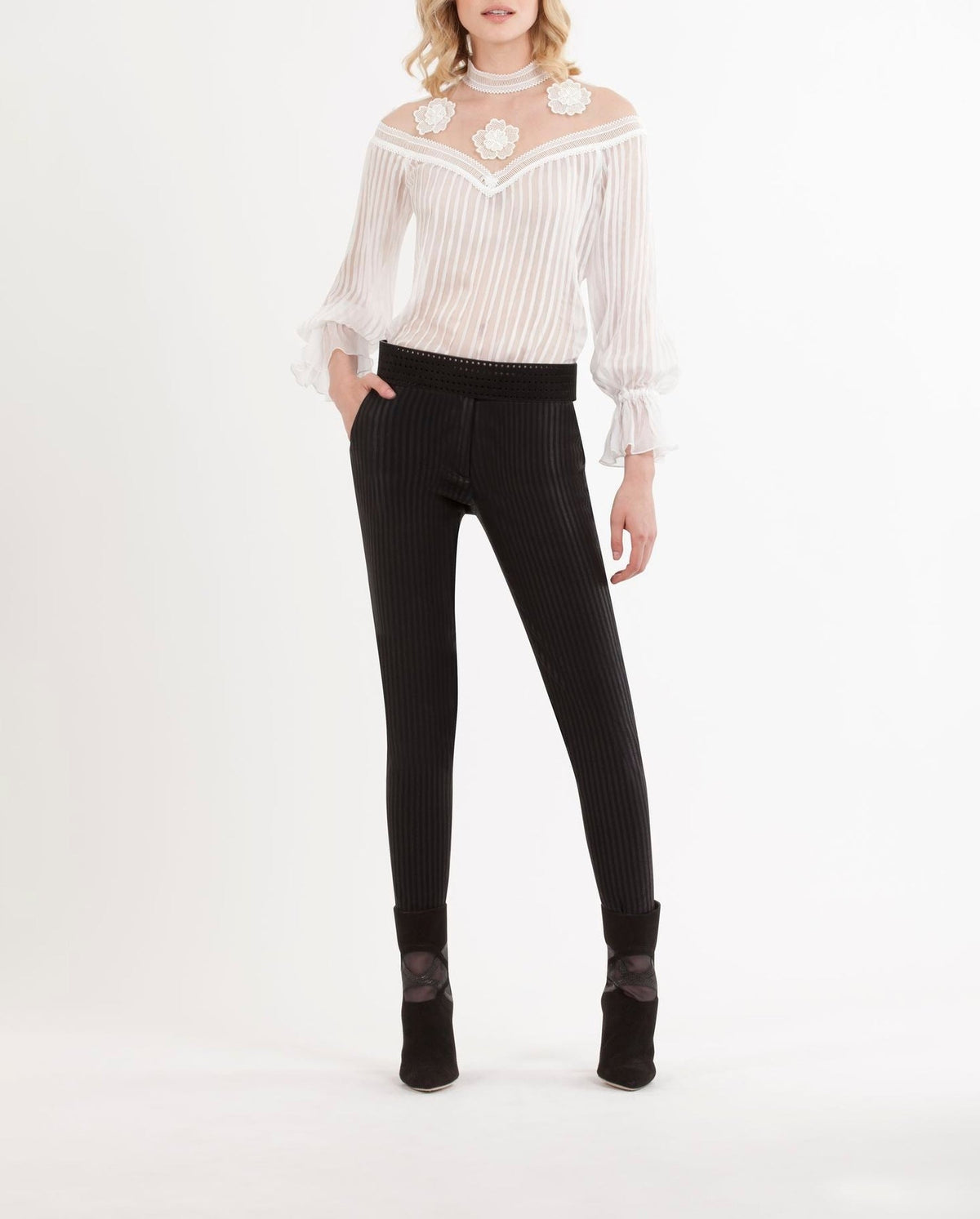 Blouse Eros en soie - Black