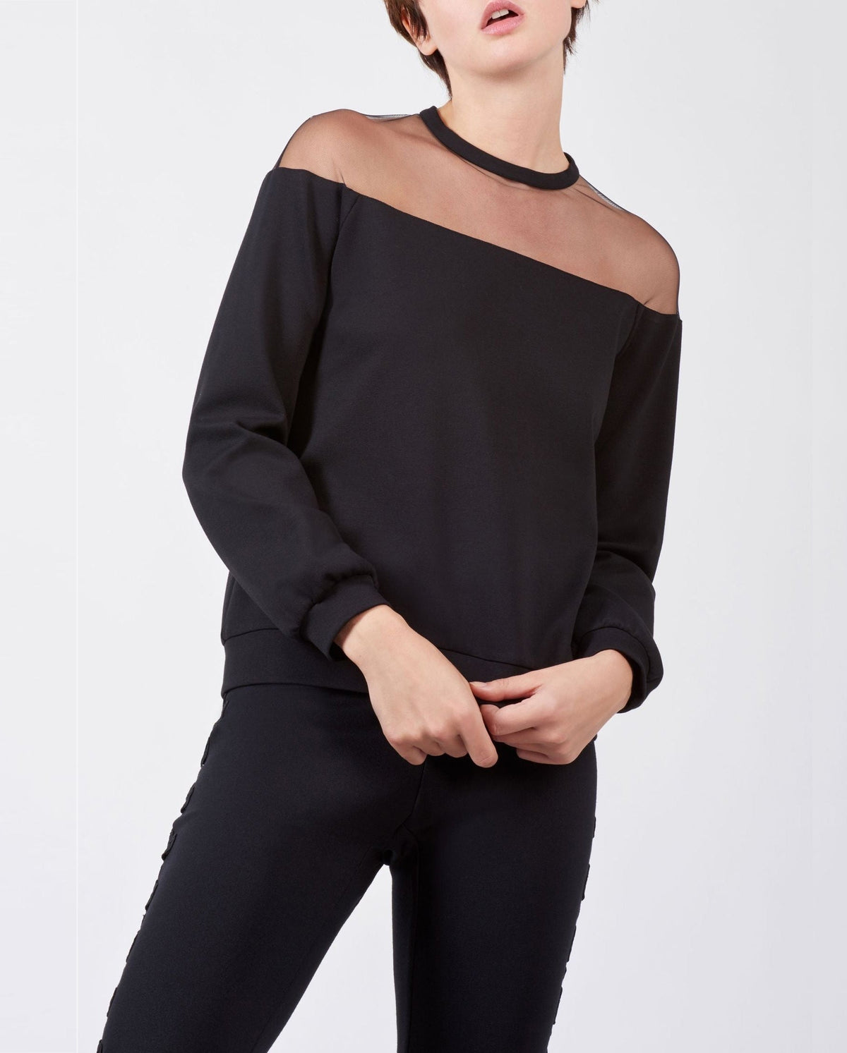 Top Kally à empiècements - Black