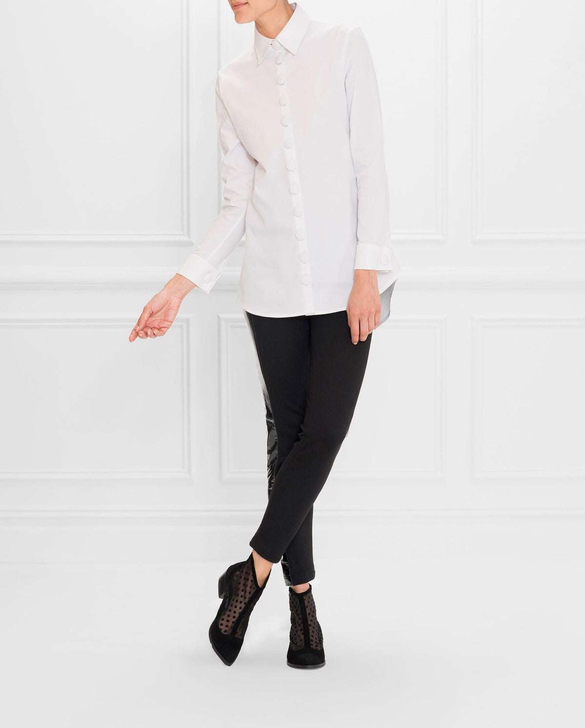 Bottes bi-matière Ottika en cuir - Black