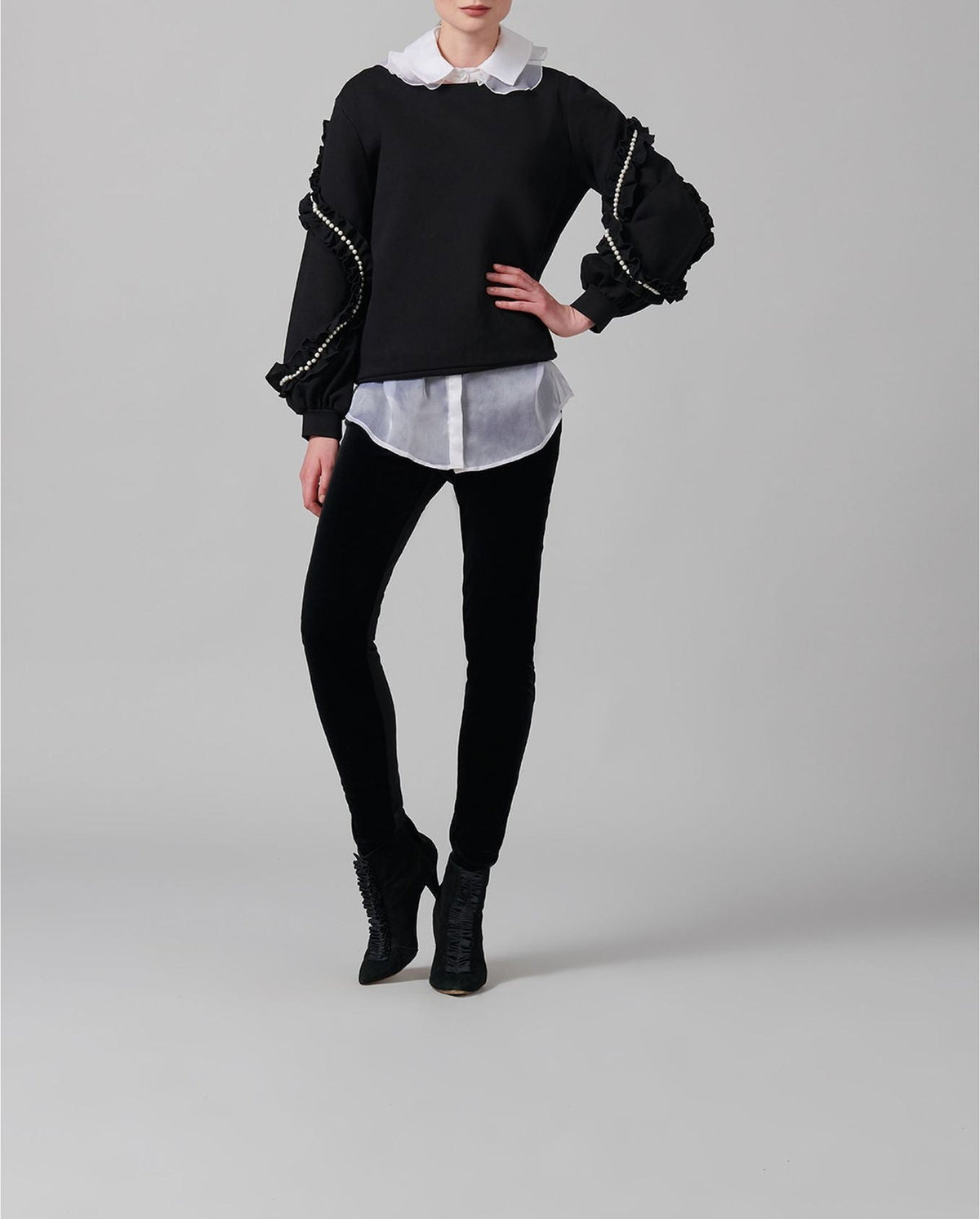 Pull Racilia à volants - Black