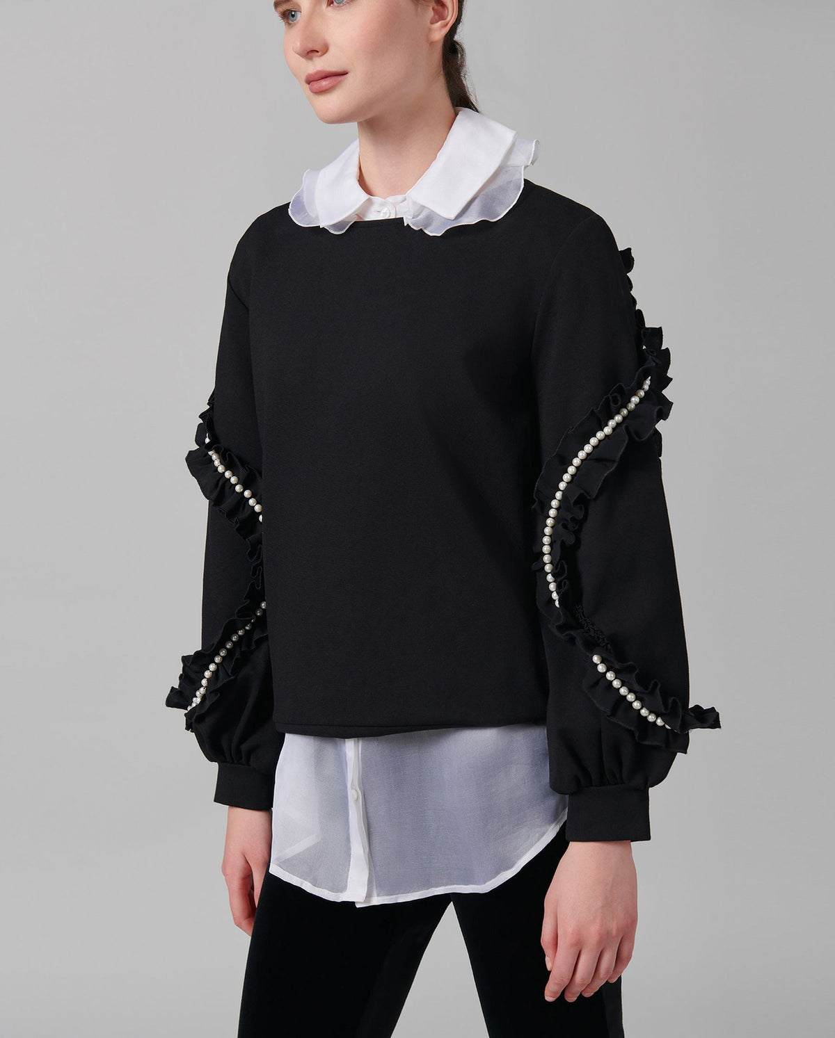Pull Racilia à volants - Black