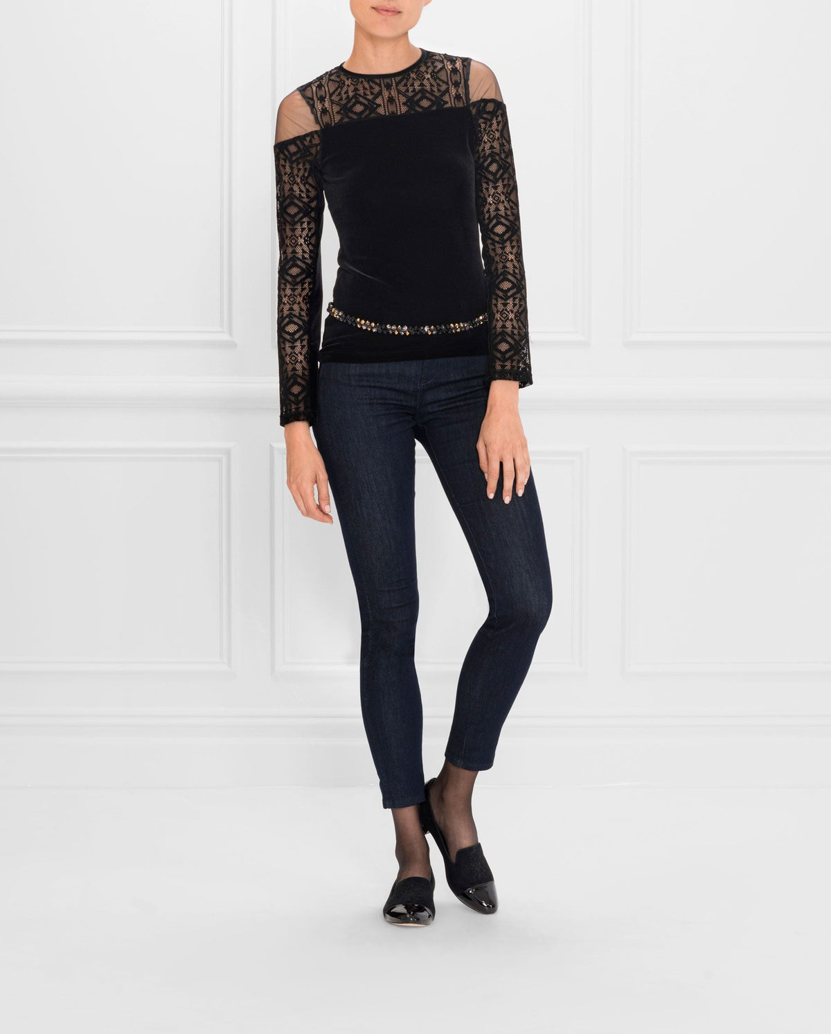Top Sancy en dentelle - Black