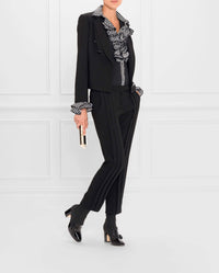 Chemise Stacy à double volants - Black & White