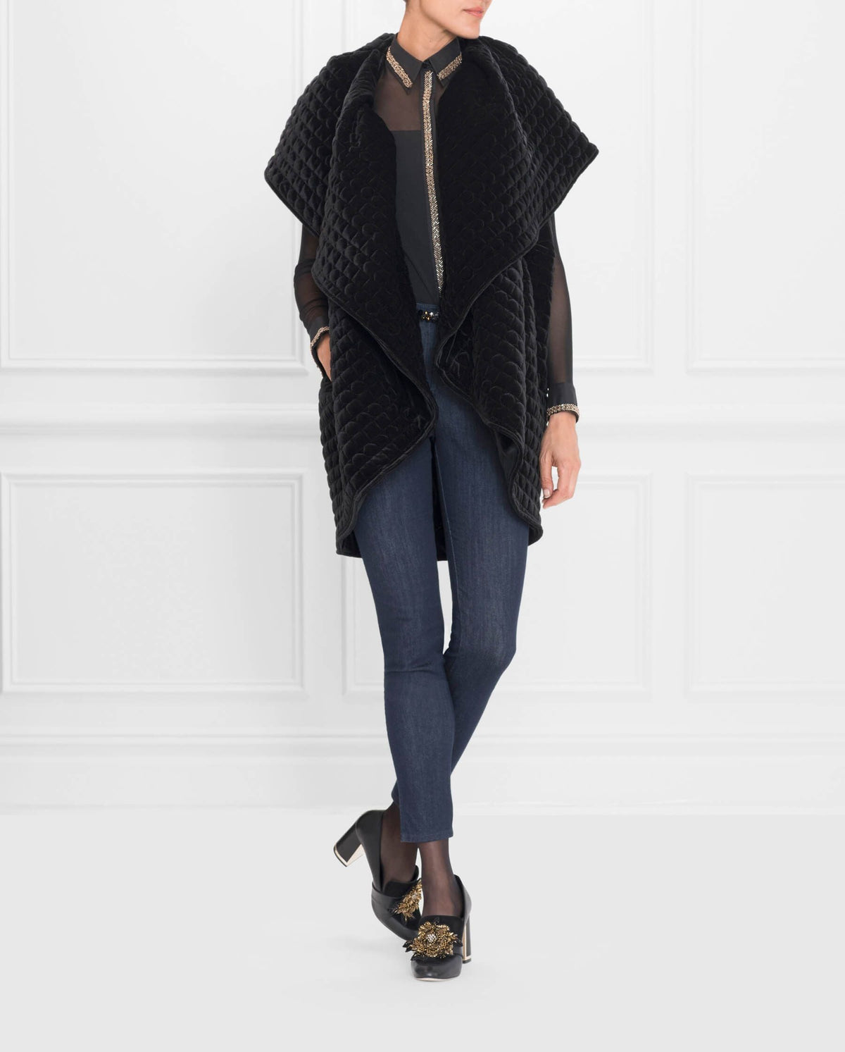 Manteau matelassé Soyeux  - Black