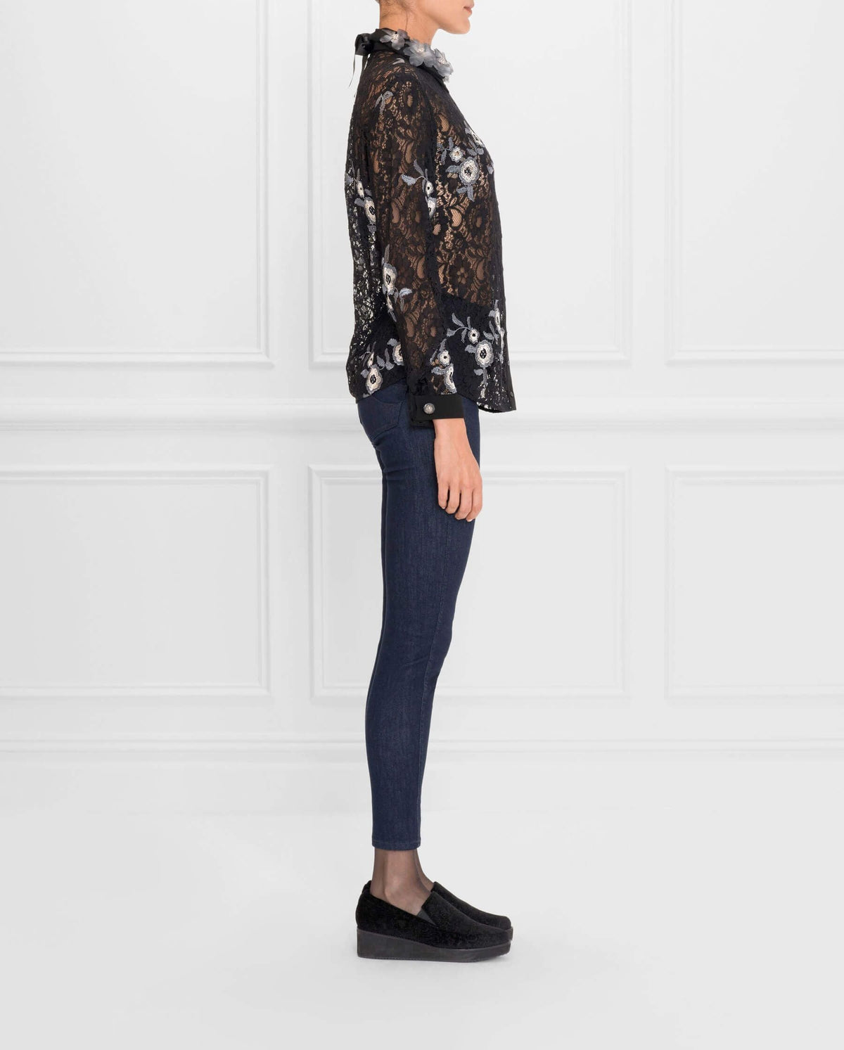 Chemise Sabria en dentelle - Silver Grey