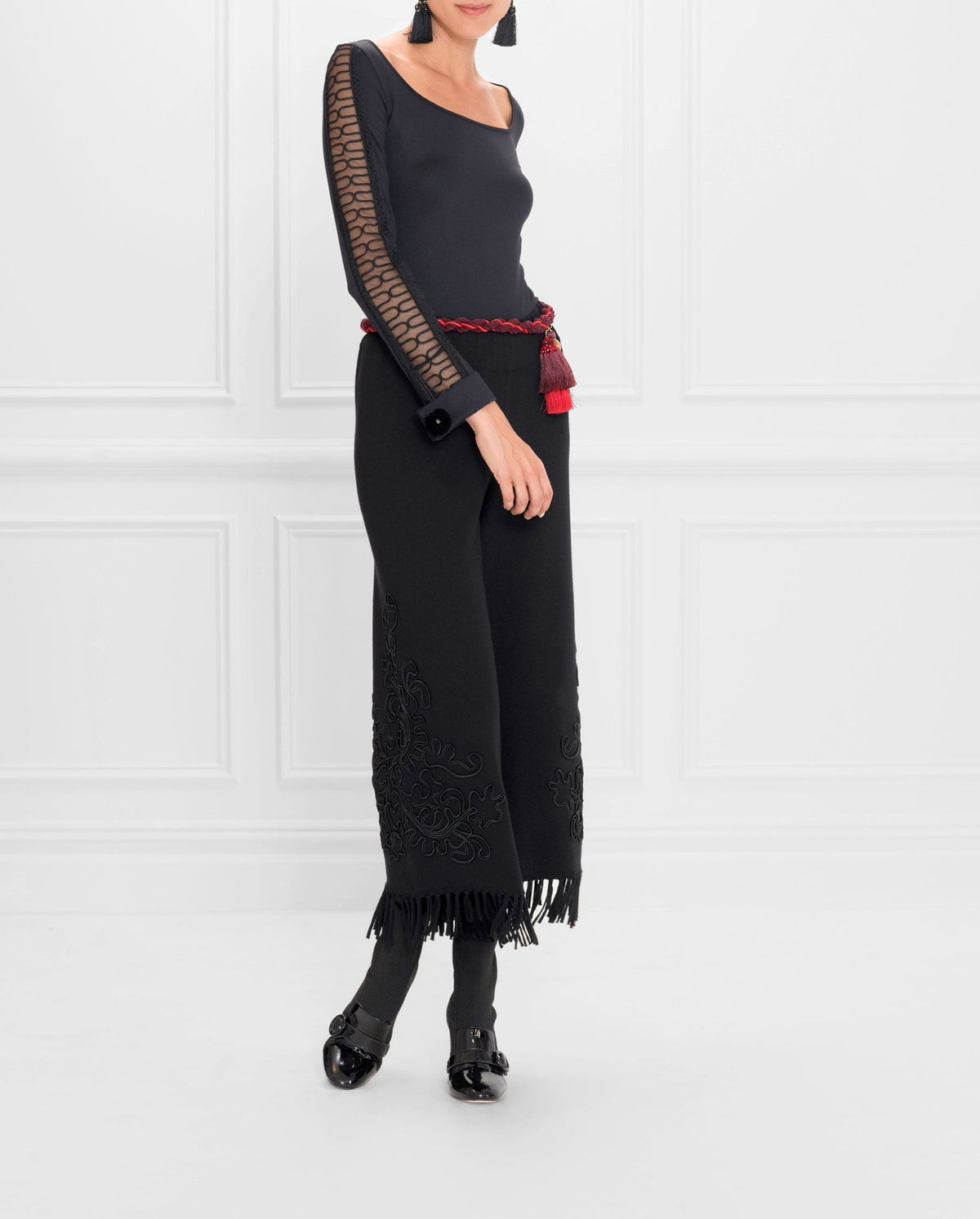 Top Saga en maille - Black