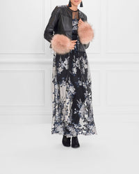 Robe Soleil à détails brodés - Silver Grey