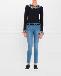 Pull Sapril à détails brodés - Black