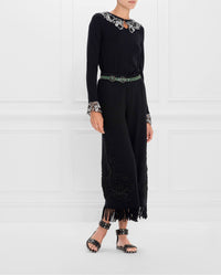 Pull Sapril à détails brodés - Black