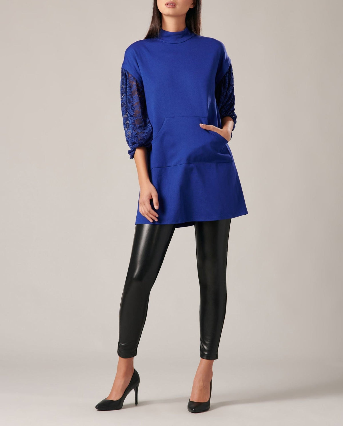 Robe pull Bacary en dentelle - Dark Navy