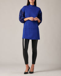 Robe pull Bacary en dentelle - Dark Navy