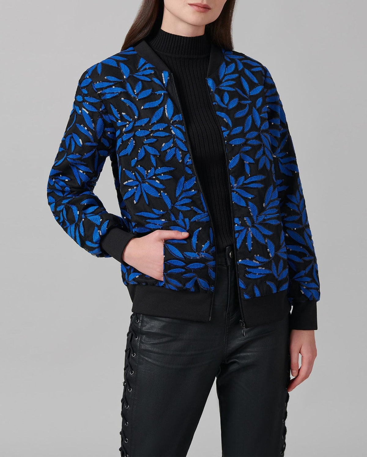 Bomber Beth à détails brodés - Dark Blue