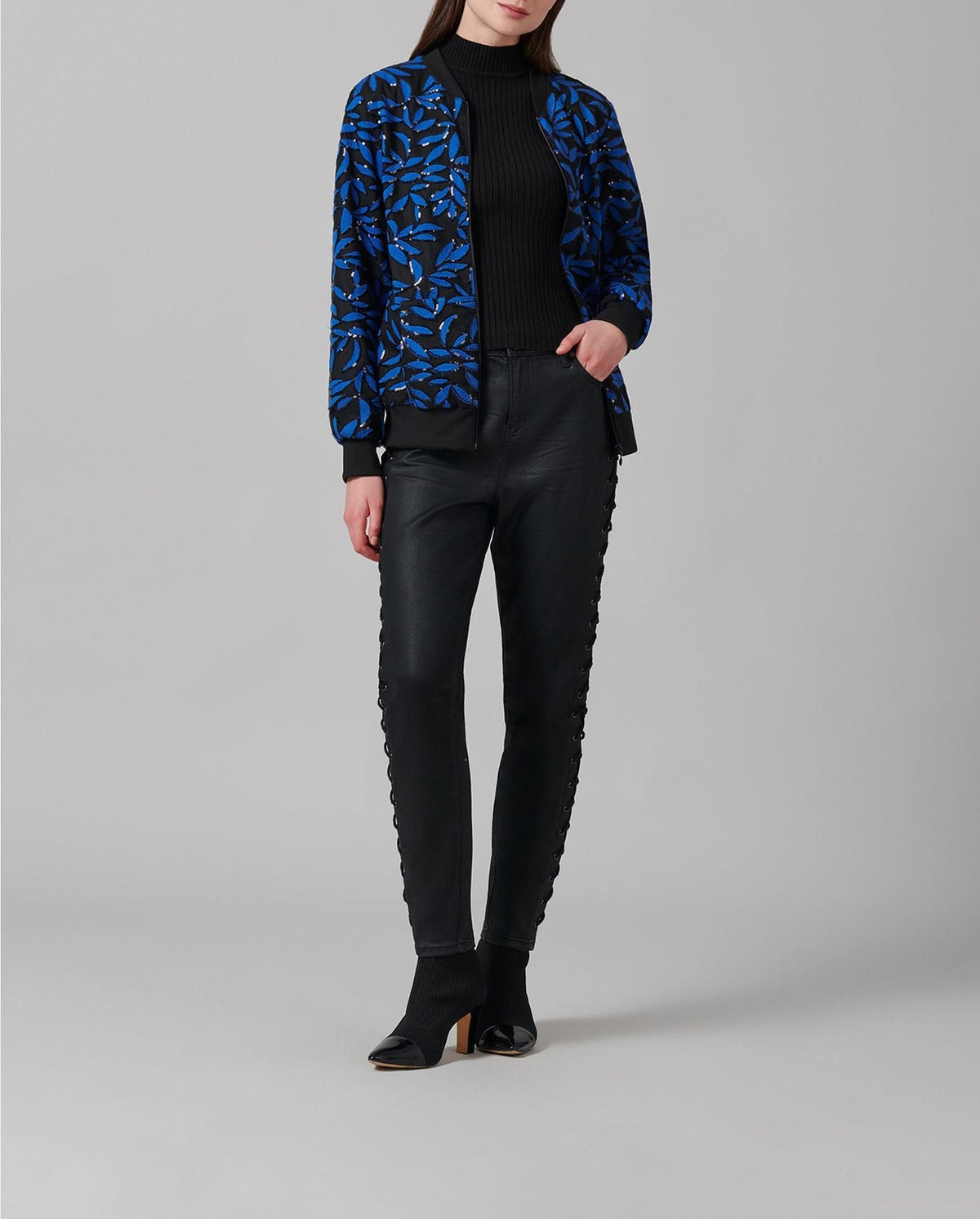 Bomber Beth à détails brodés - Dark Blue