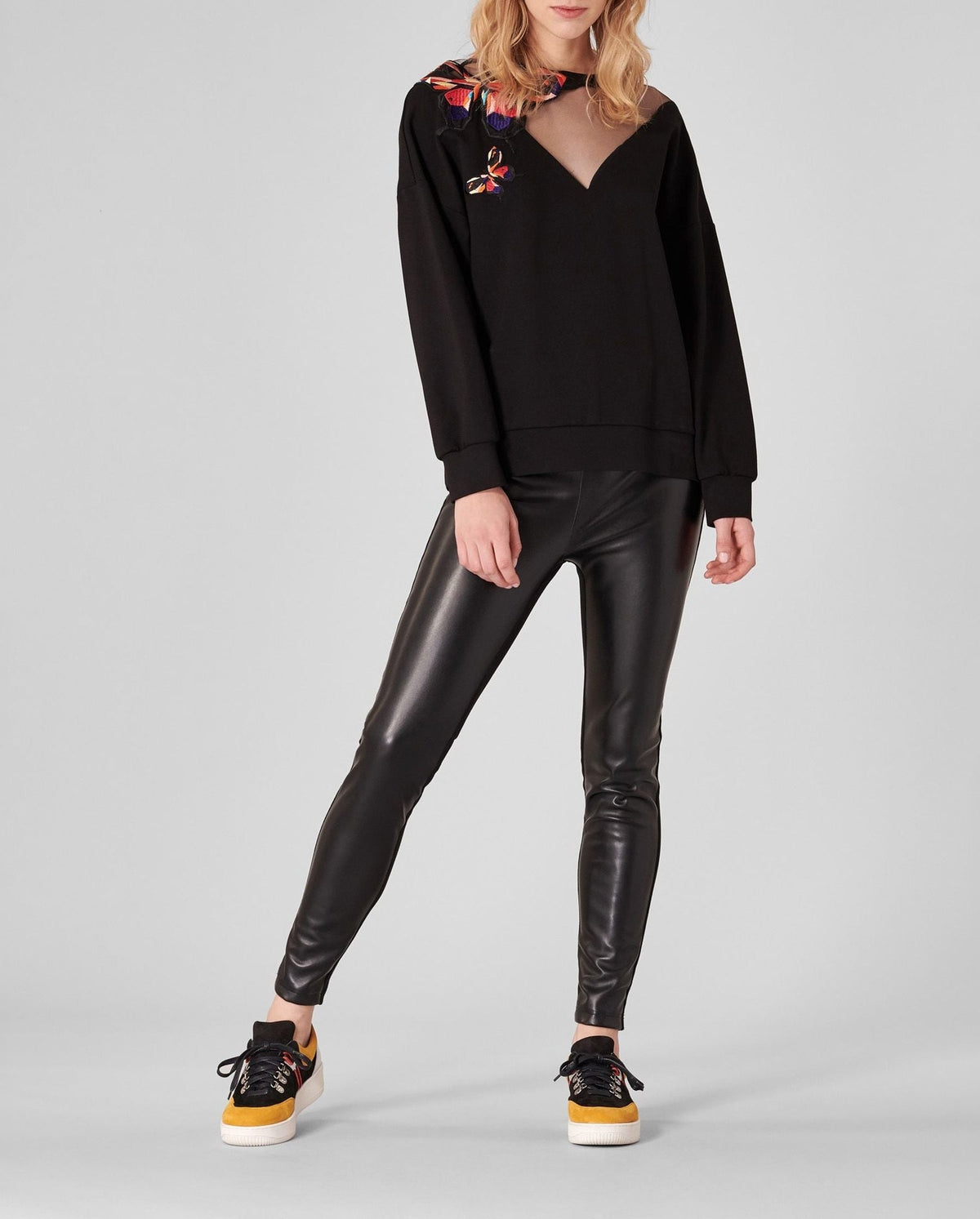 Sweat bi-matière Banga - Black