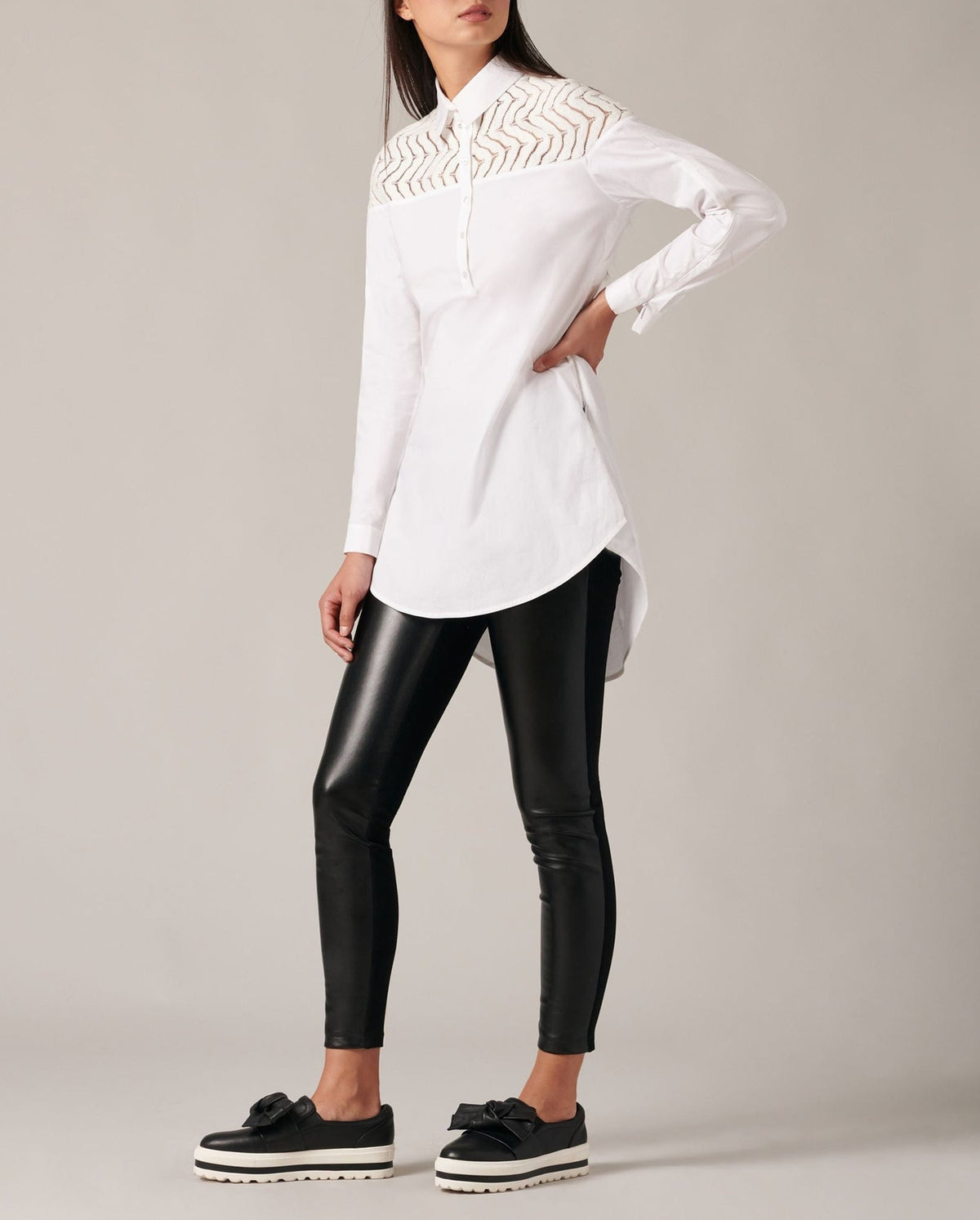 Chemise Barbara en dentelle - White