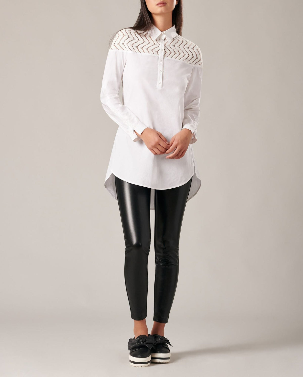 Chemise Barbara en dentelle - White