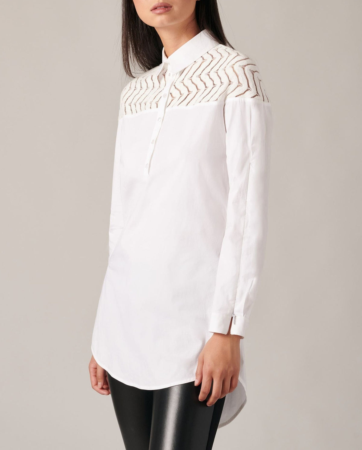 Chemise Barbara en dentelle - White
