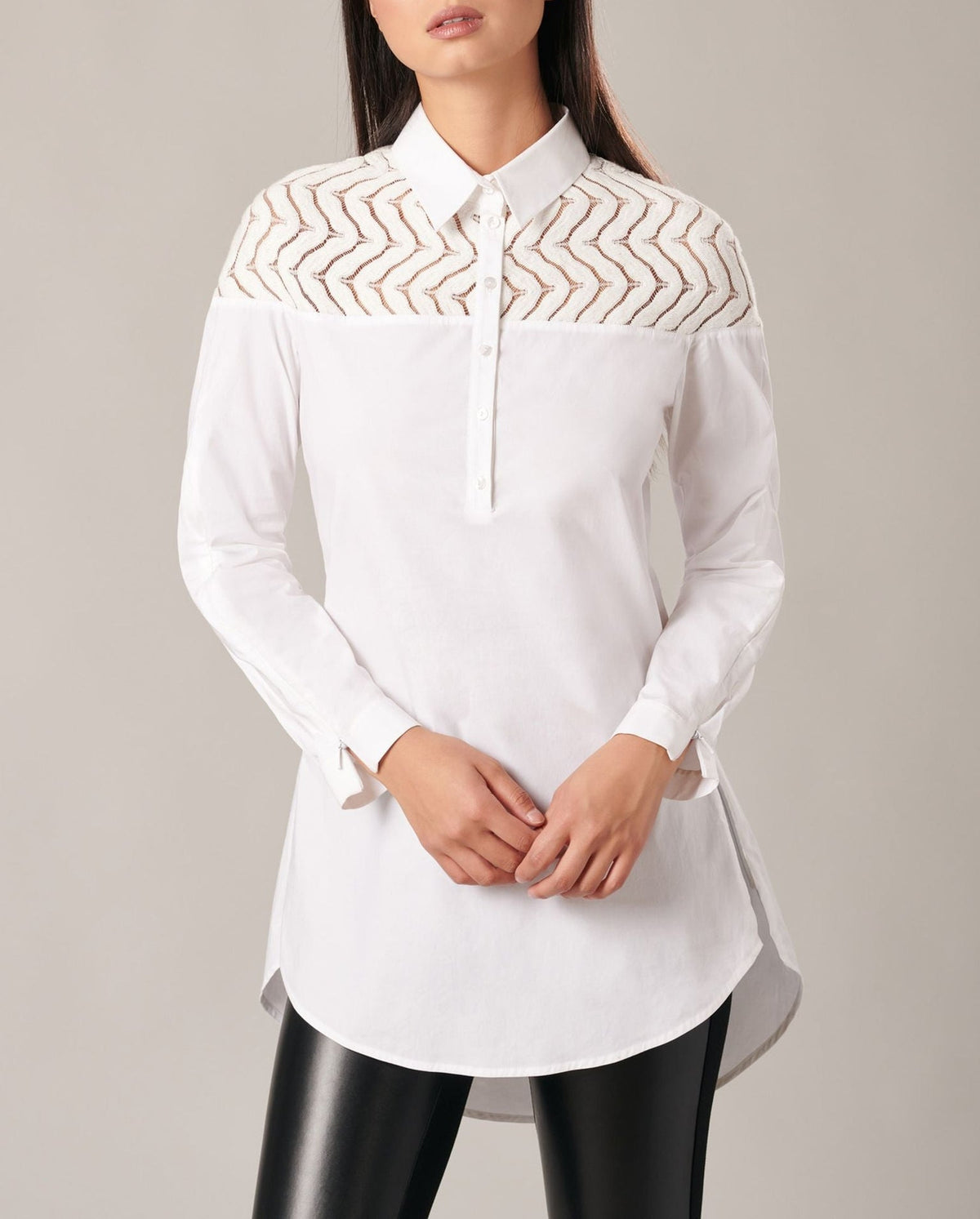 Chemise Barbara en dentelle - White