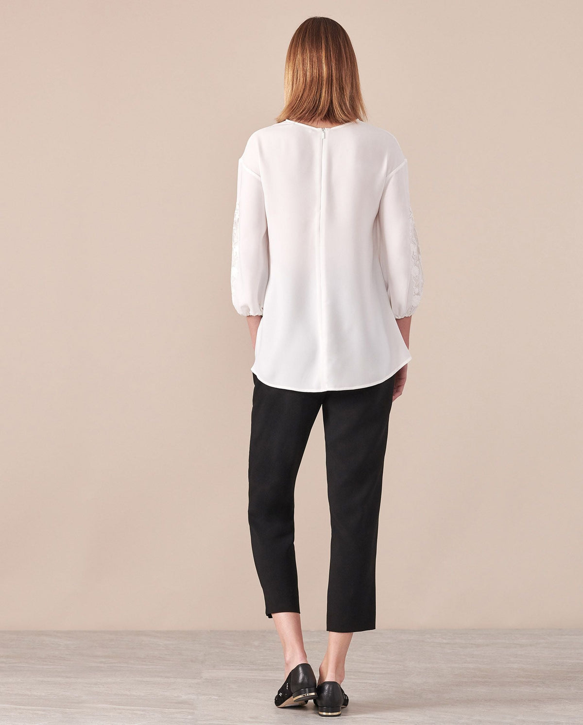 Blouse Lysandra à dentelle - White