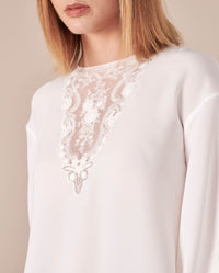 Blouse Lysandra à dentelle - White