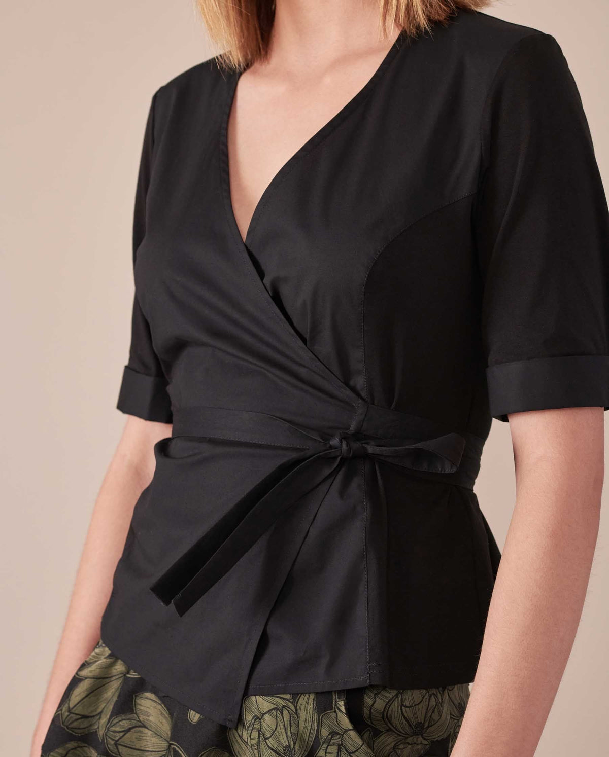 Top Lenny à empiècements - Black