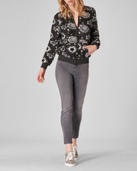 Jeans Lenzo à détails brodés - Heather Grey