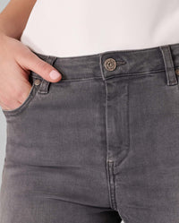 Jeans Lenzo à détails brodés - Heather Grey
