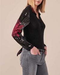 Pull Lisou à détails brodés - Black