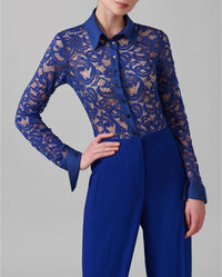 Chemise Lys en dentelle - Ultrablue