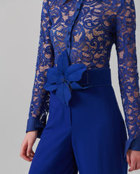 Chemise Lys en dentelle - Ultrablue