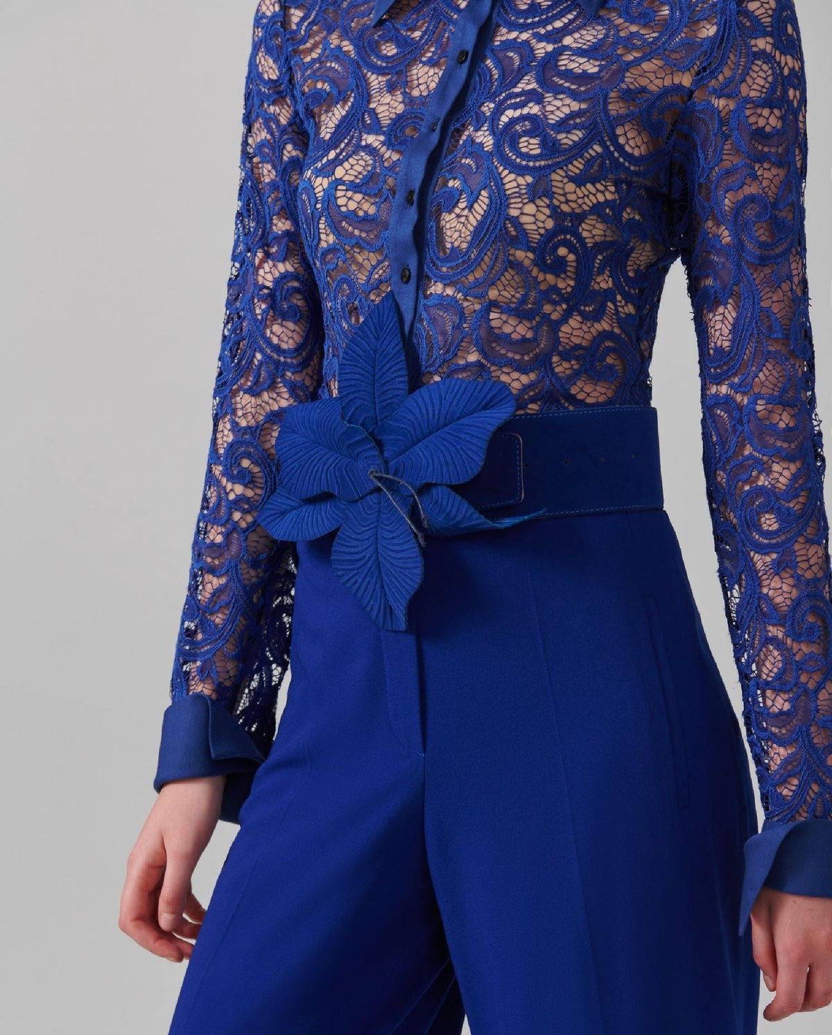 Chemise Lys en dentelle - Ultrablue