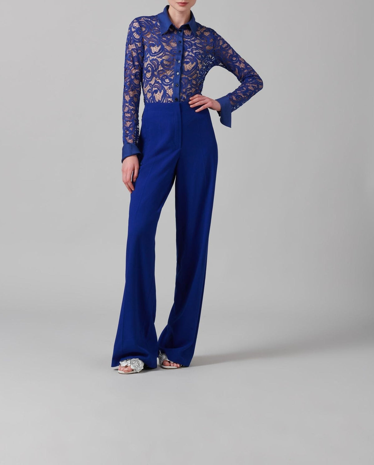 Chemise Lys en dentelle - Ultrablue