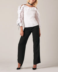 Blouse Lealine porté épaule - White
