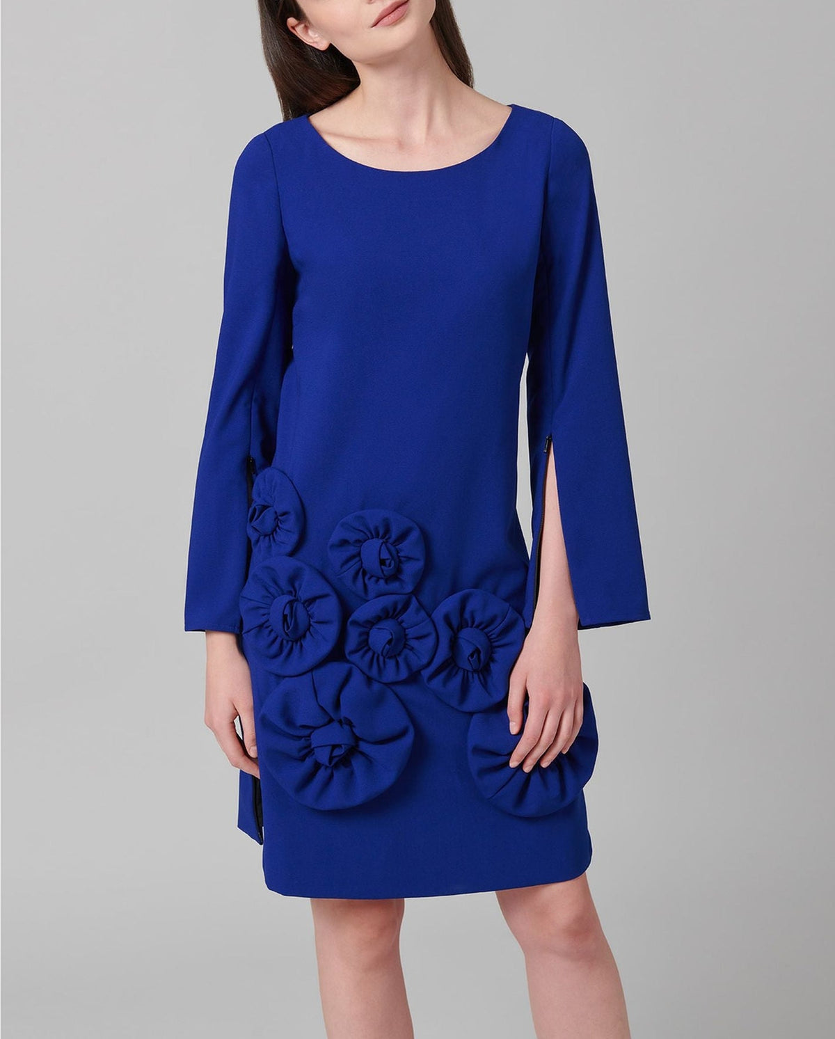 Robe Lavonna avec fleurs tricotées - Ultrablue