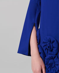 Robe Lavonna avec fleurs tricotées - Ultrablue