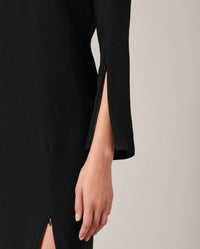 Robe Laurier à col rond - Black